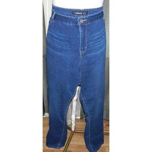 Jordache size 24W skinny jeans stretch blend medium blue plus size womens